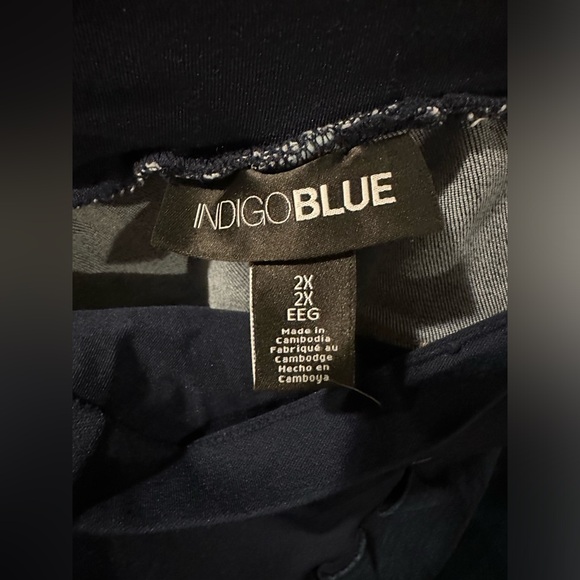 PLUS SIZE Denim MATERNITY SKINNY jeans PANTS 2xl stretch belly band - Picture 2 of 3